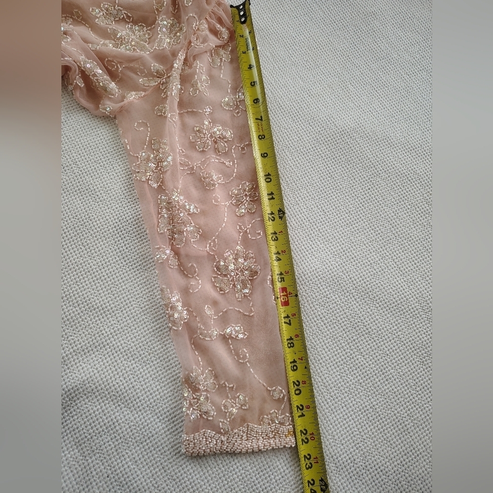 Jack Bryan 1970 Vintage Party Dress Pink Size 14 - Picture 6 of 12